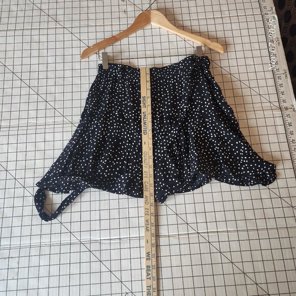 Zara Black Polka Dot Mini SKORT - Picture 1 of 3